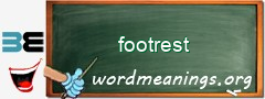 WordMeaning blackboard for footrest